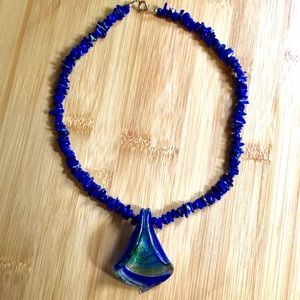Vibrant blue necklace